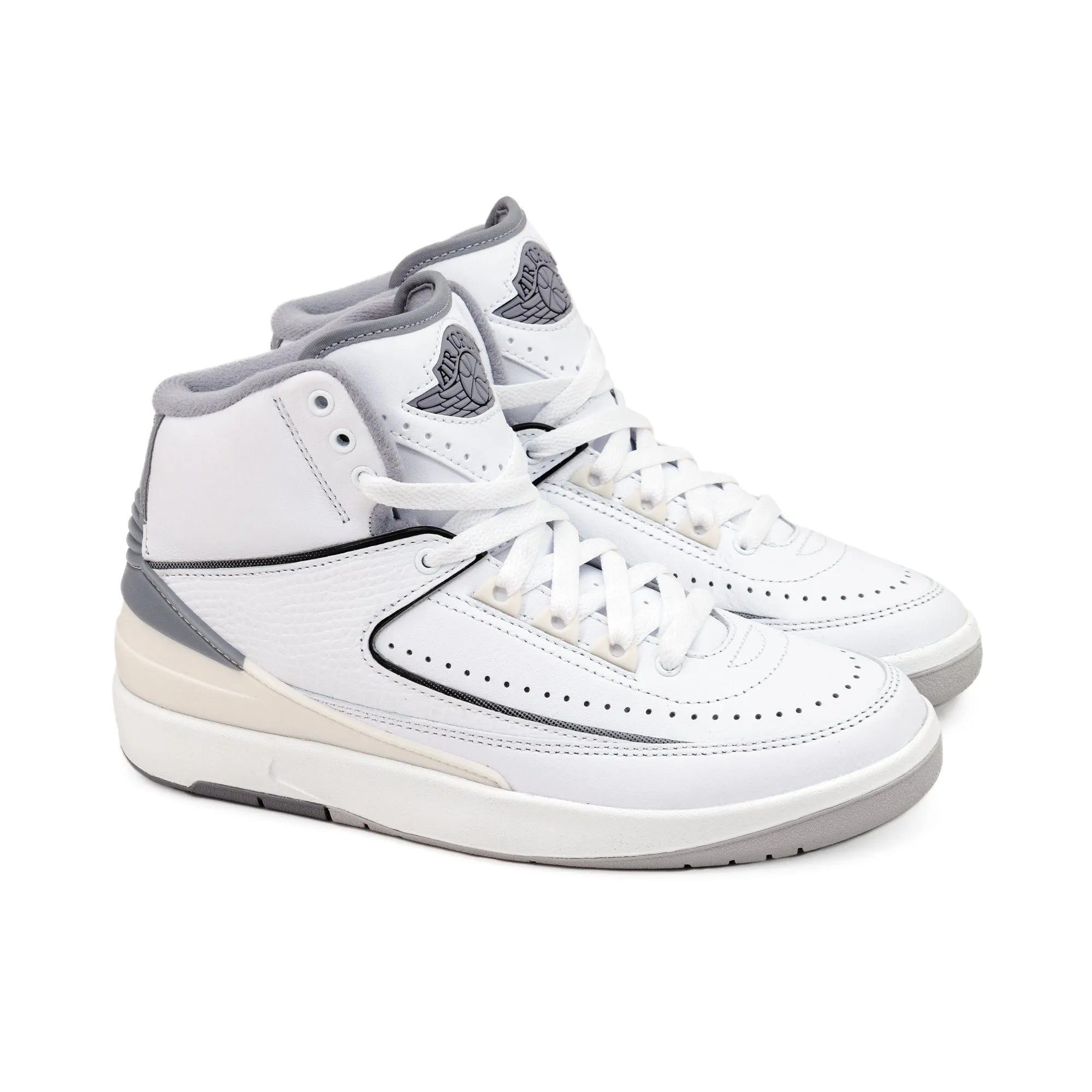 Nike Air Jordan 2 Retro GS "White/Cement Grey" White/Cement Grey-Sail-Black DQ8562-100