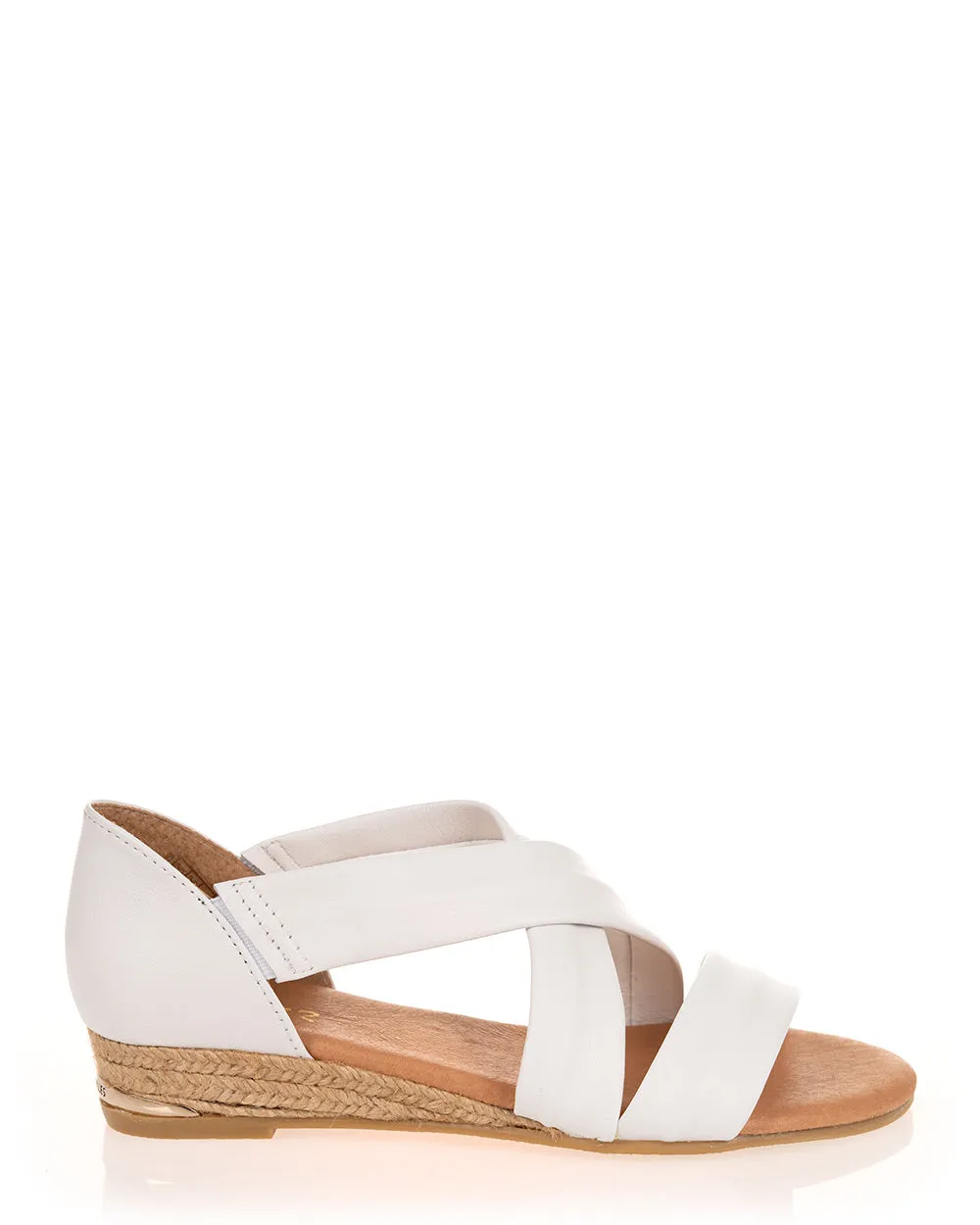 Pinaz 317 White Leather Flat Sandal