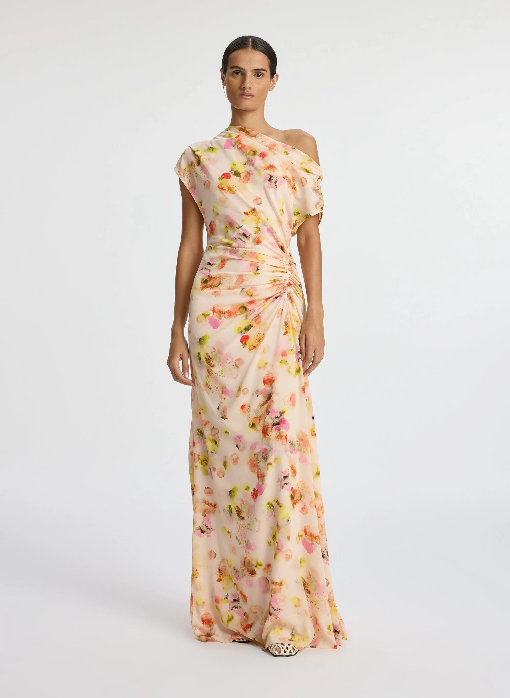 Poppy Silk Gown