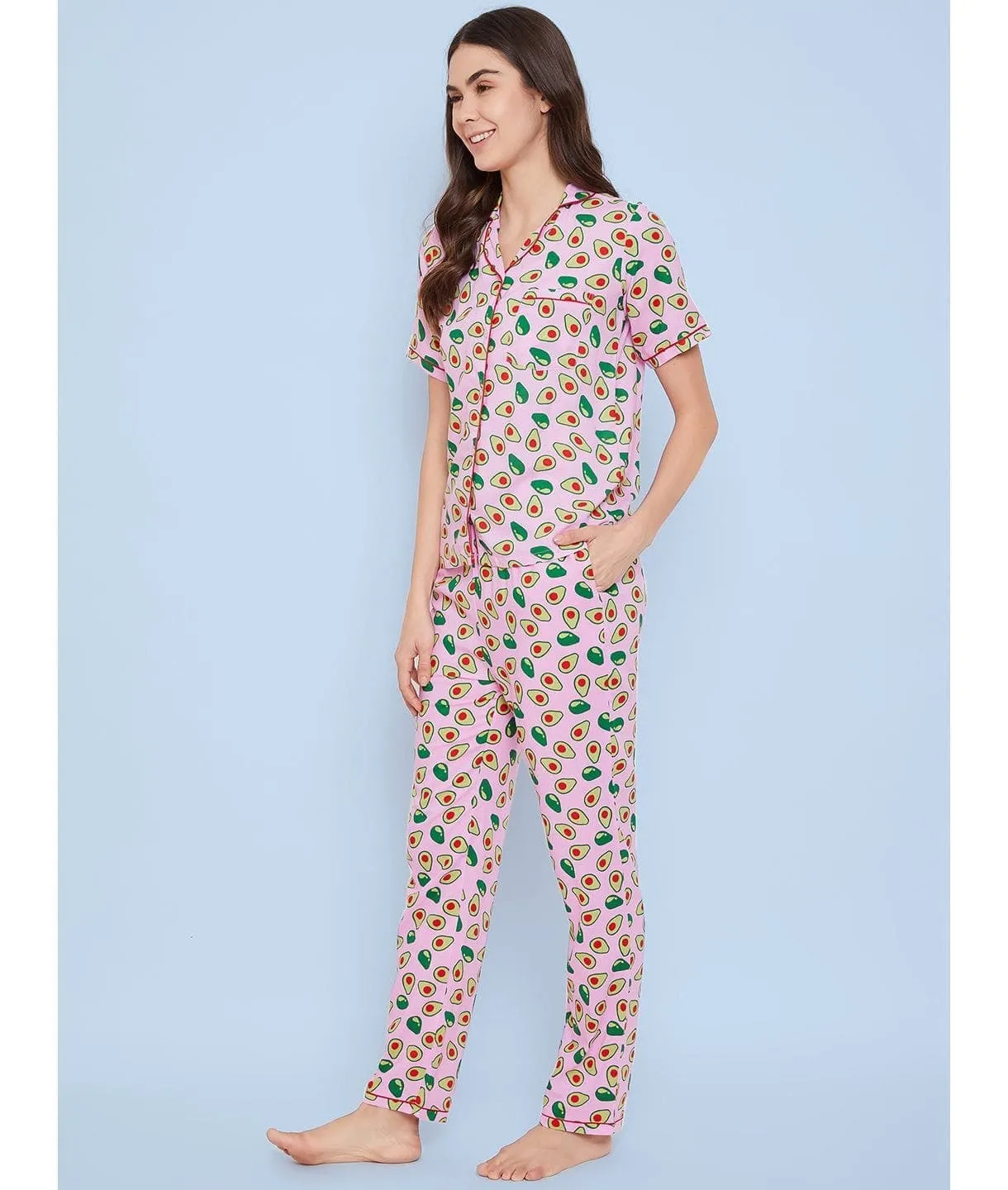 Printed Cotton Night Suit