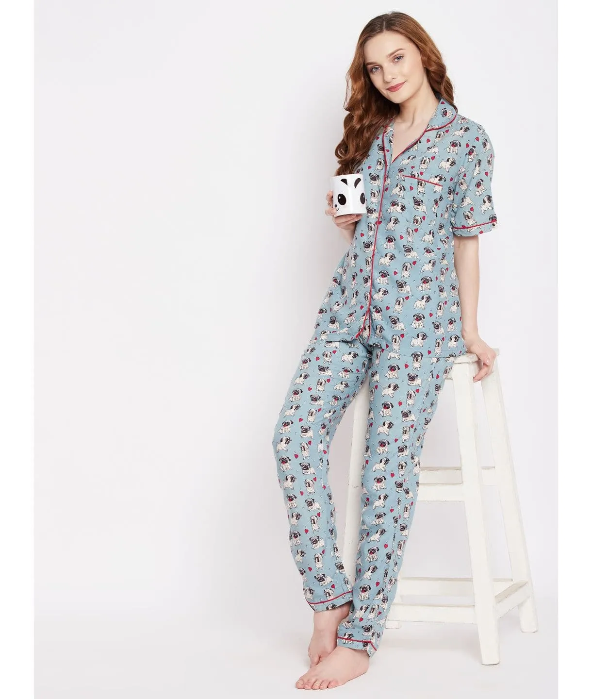 Printed Cotton Night Suit