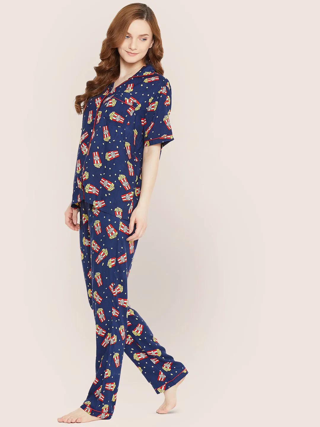 Printed Cotton Night Suit