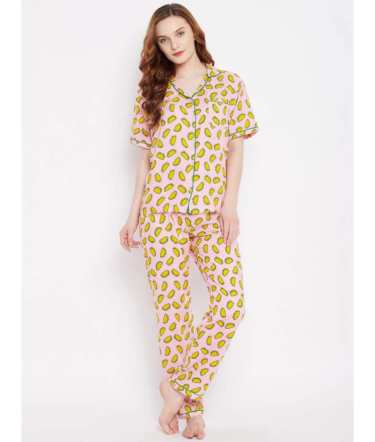 Printed Cotton Night Suit