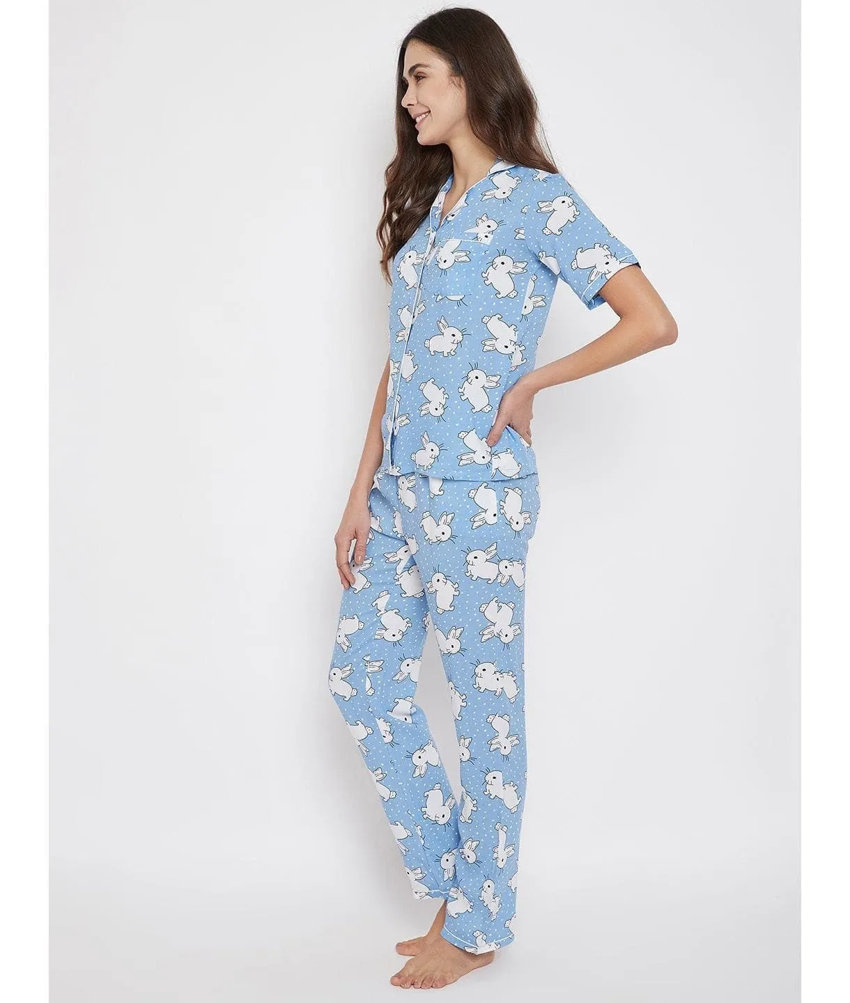 Printed Cotton Night Suit