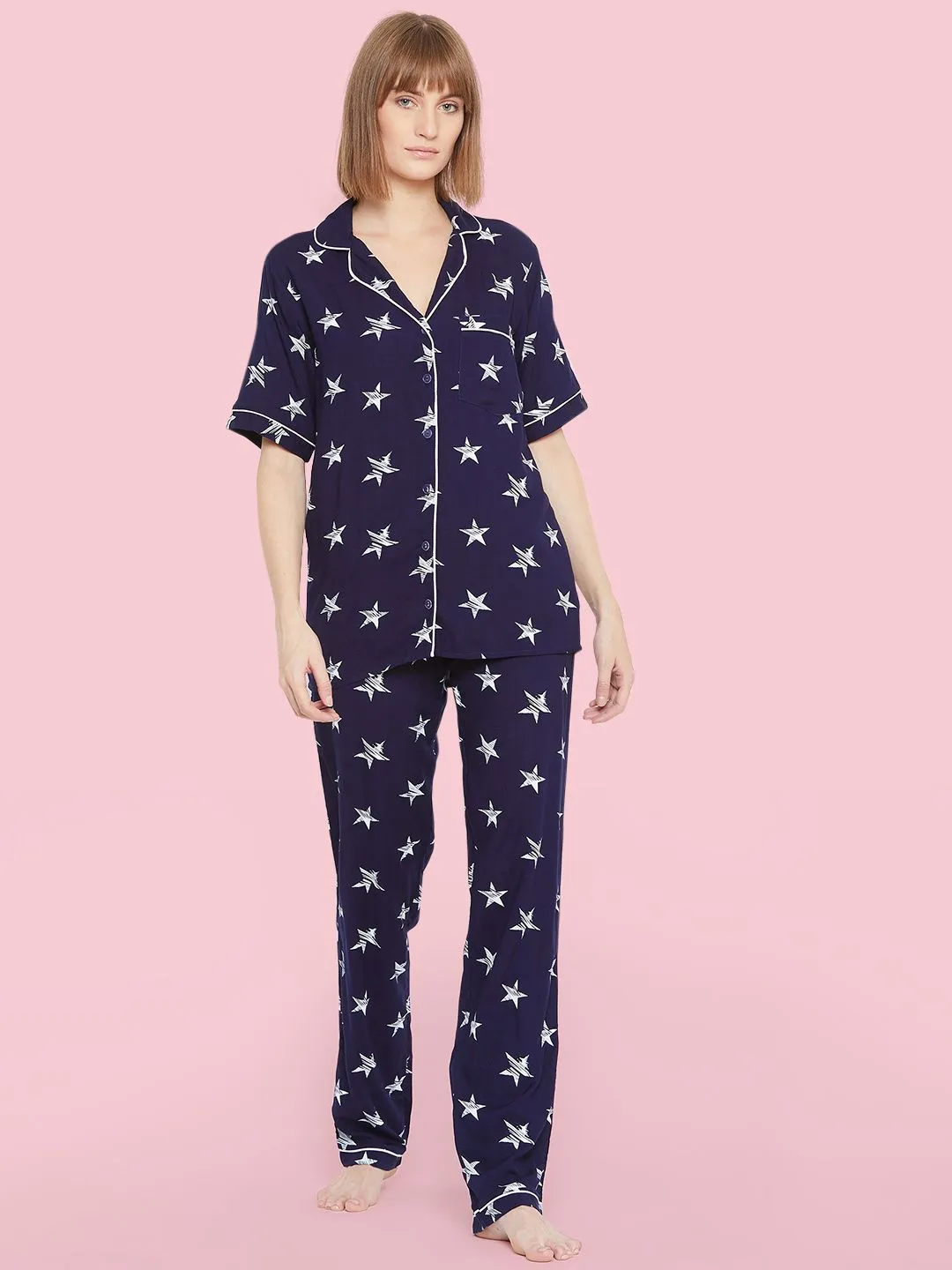 Printed Cotton Night Suit