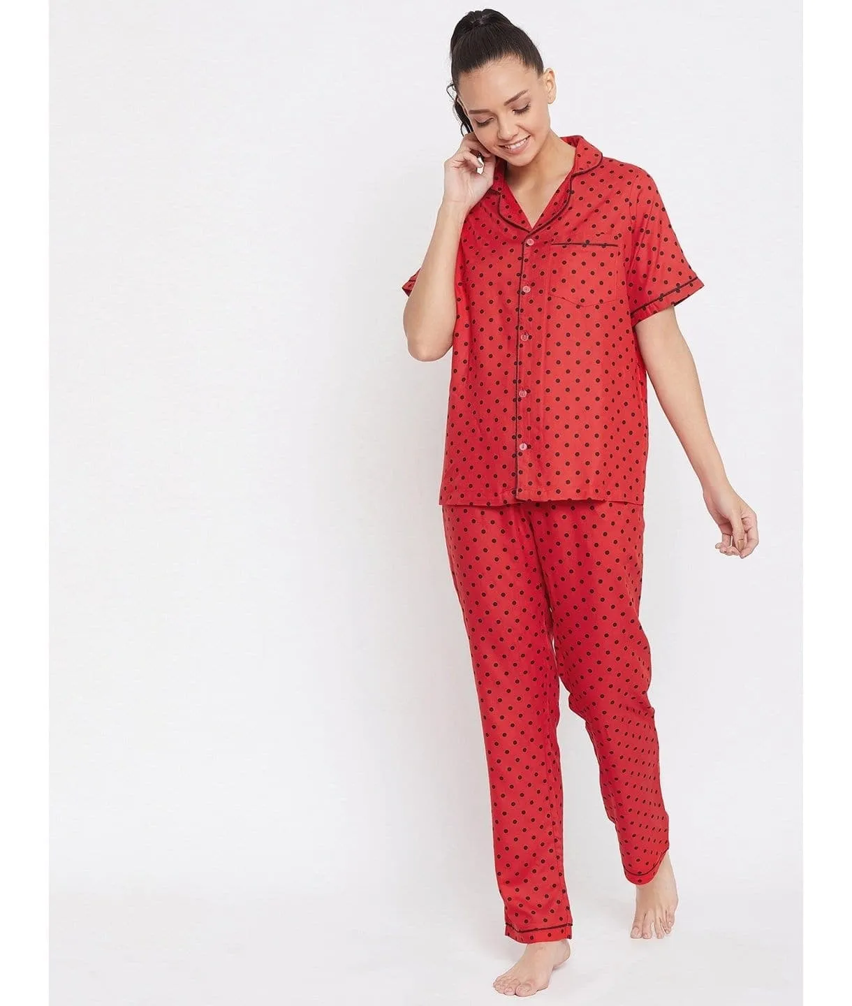 Printed Cotton Night Suit