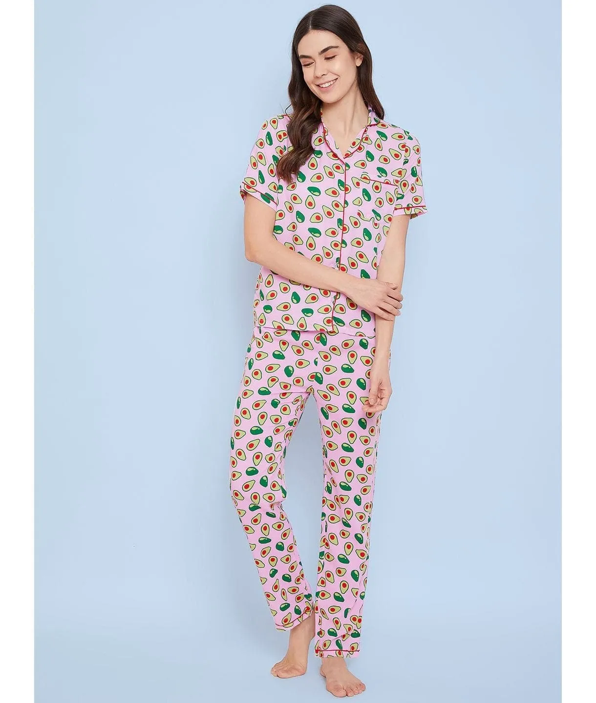 Printed Cotton Night Suit