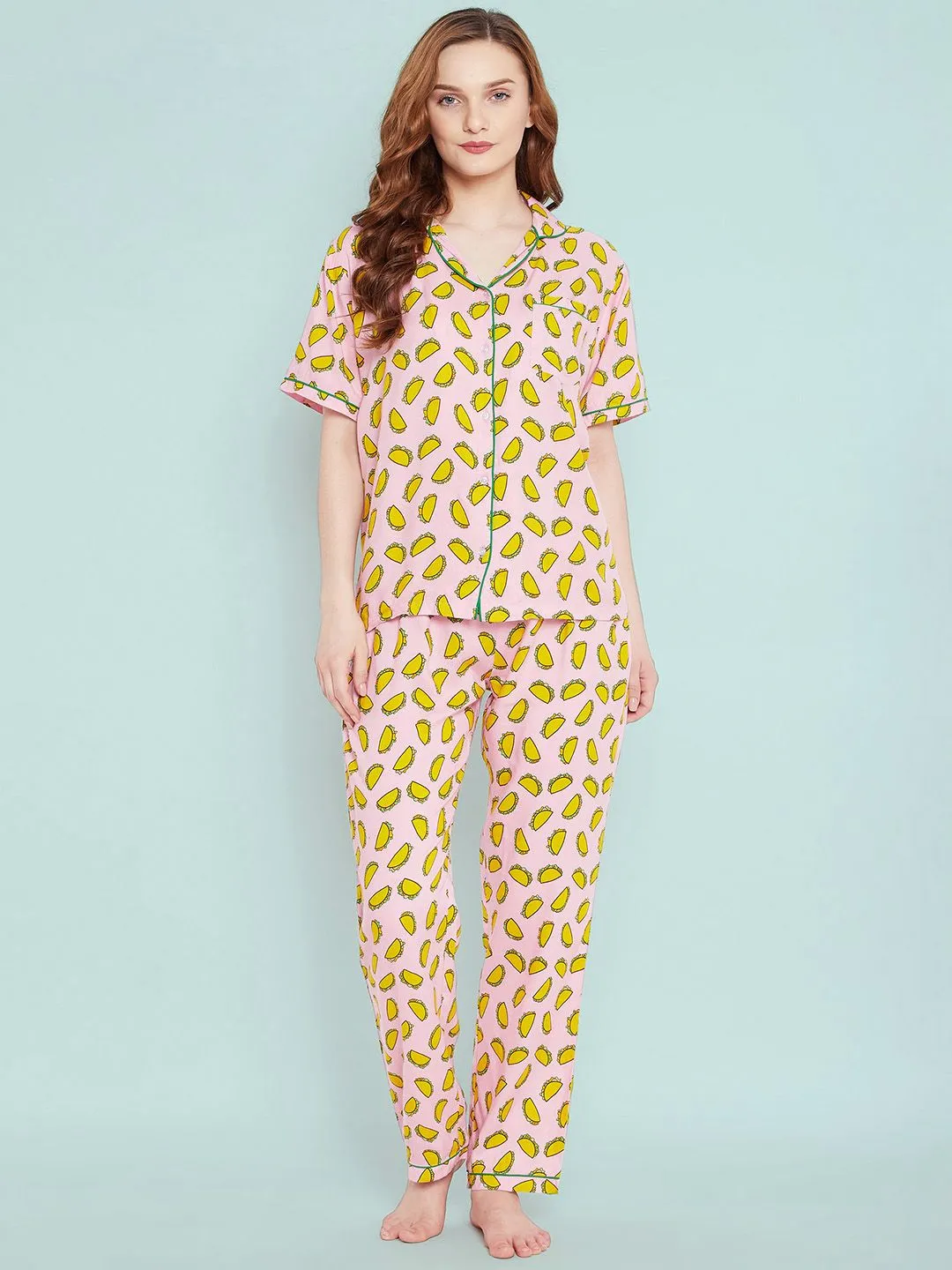 Printed Cotton Night Suit