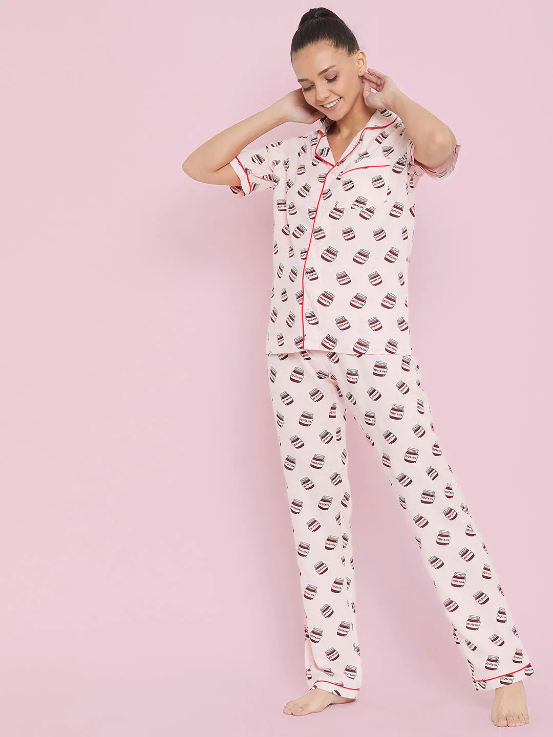 Printed Cotton Night Suit