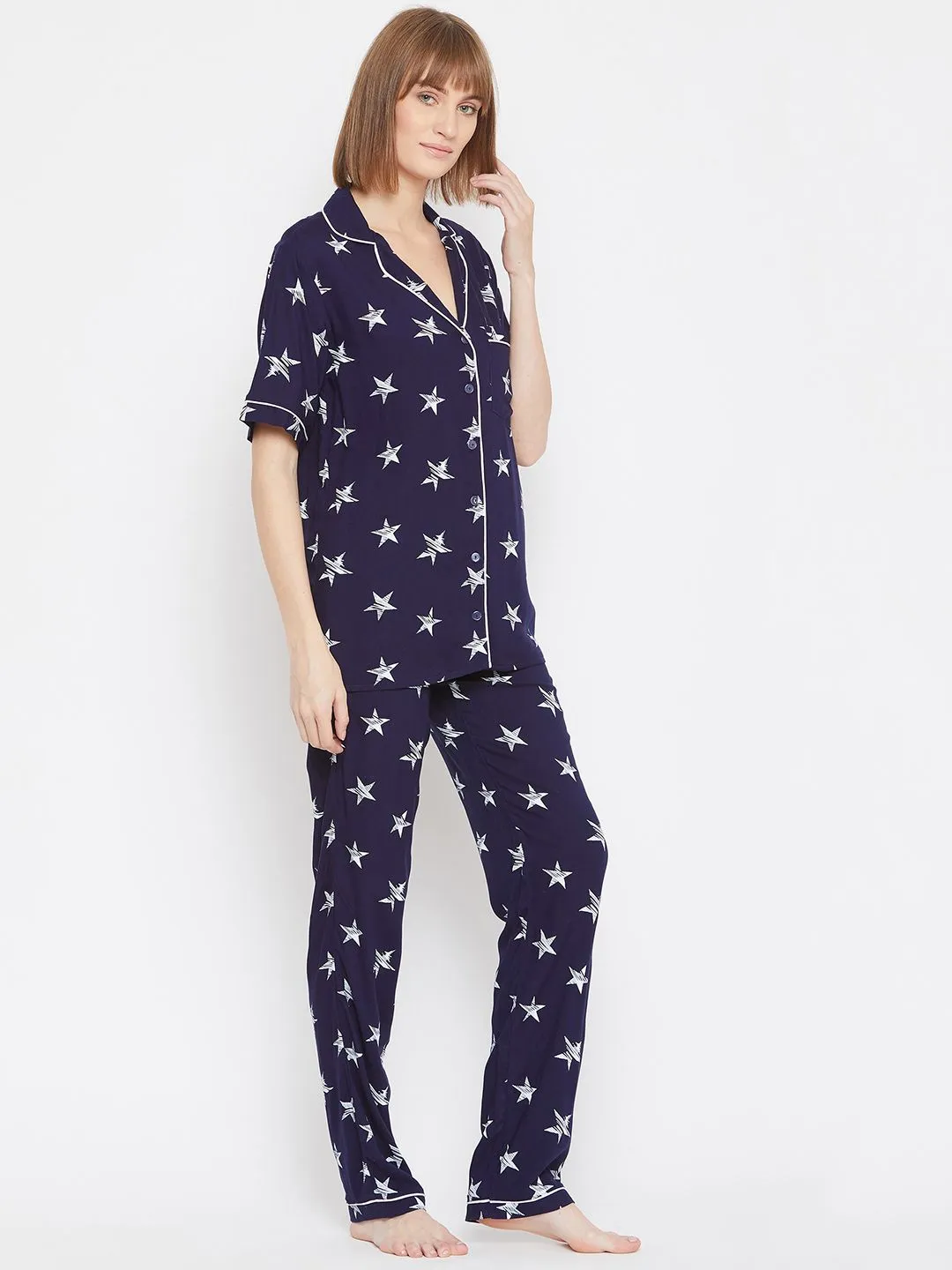 Printed Cotton Night Suit