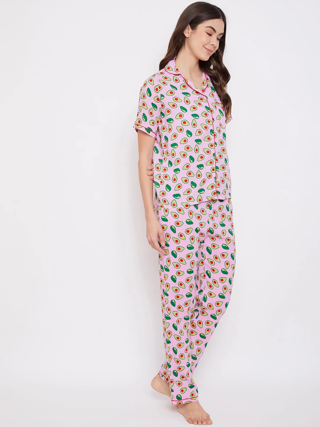 Printed Cotton Night Suit