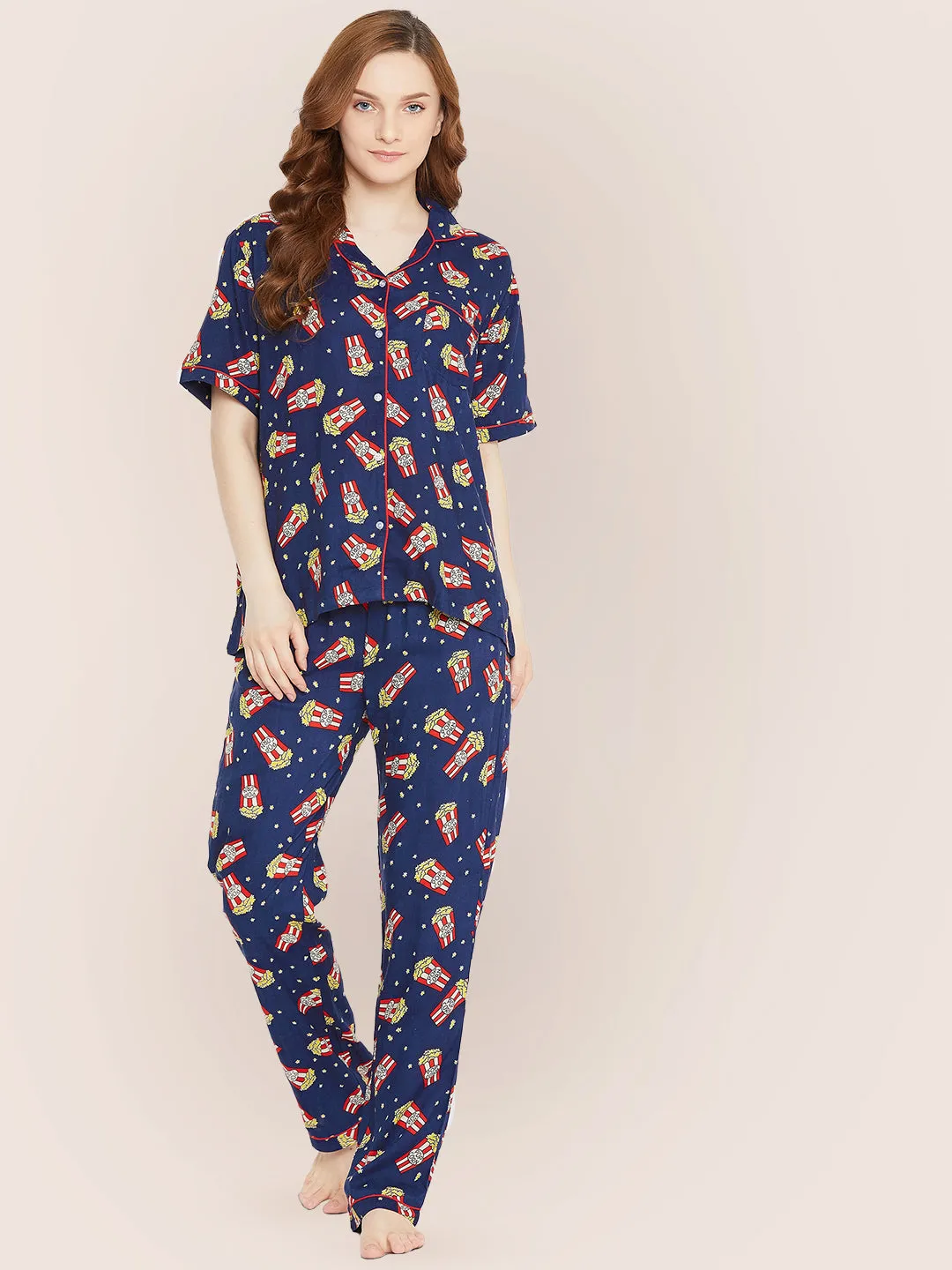 Printed Cotton Night Suit