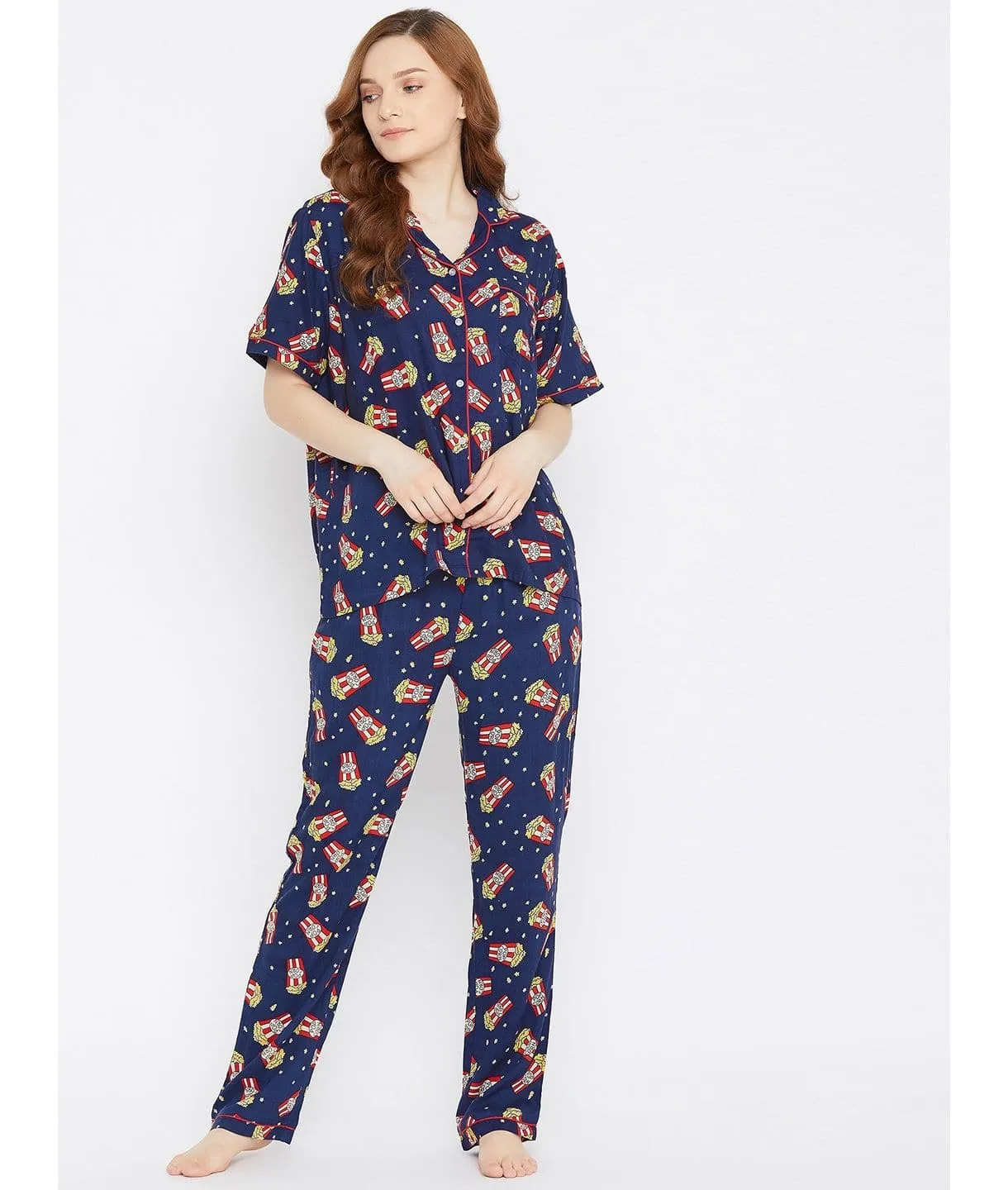 Printed Cotton Night Suit