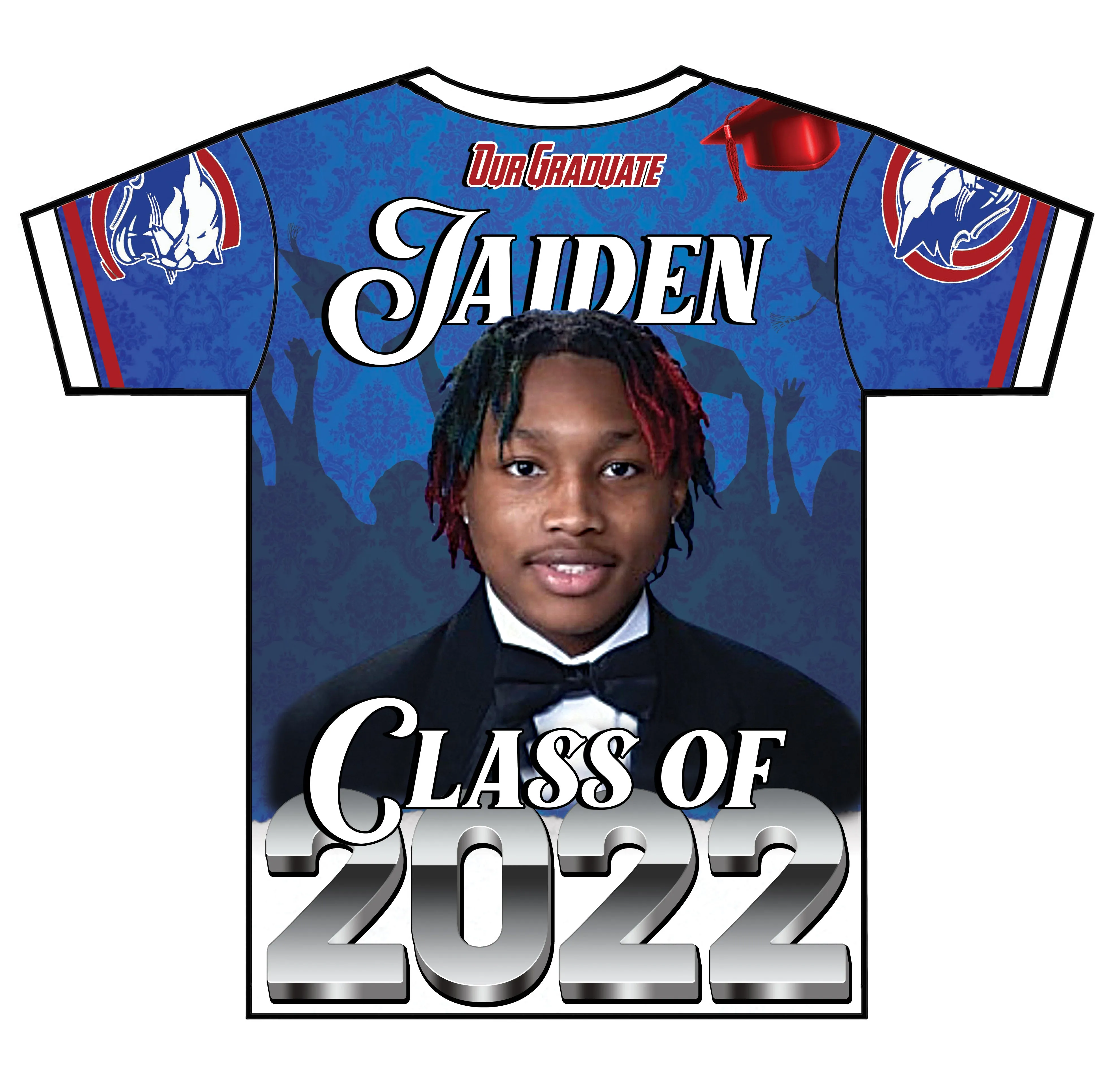 "Jaiden" Custom Designed Graduation 3D shirt