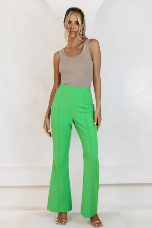 RAQUEL Fit And Flare Trouser In Apple Green