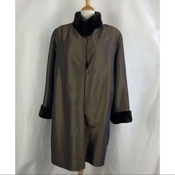 Sheared MinkNylon Reversible Coatrev