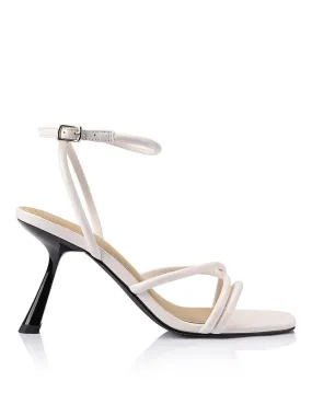 Spruce Heeled Sandals - Chalk Leather