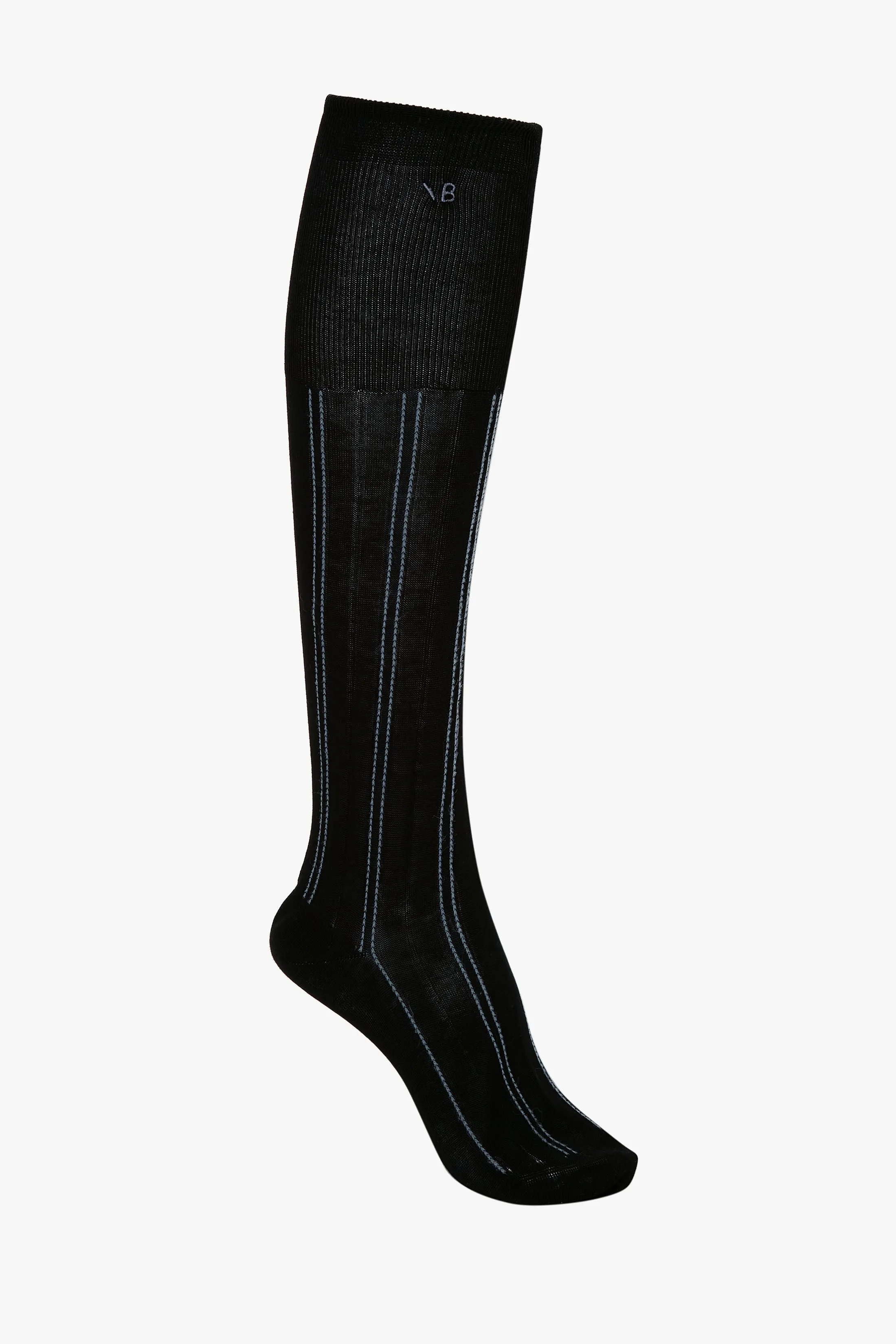 Superfine Rib Socks In Black