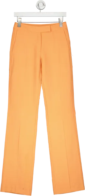 The Andamane Orange Gaia Flared Tailored Trousers UK XXS