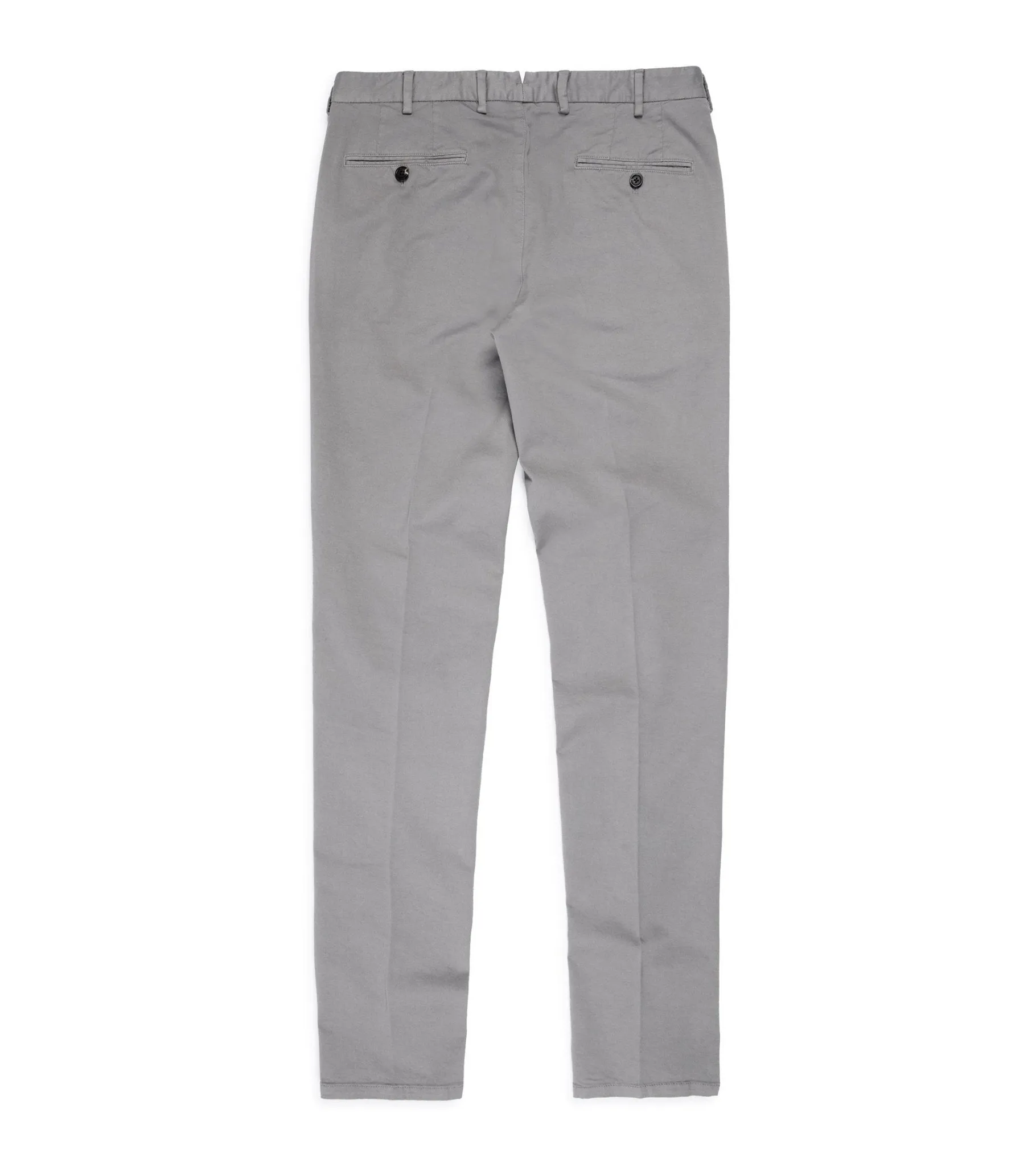 Trunk Welbeck Flat Front Cotton Trousers: Grey