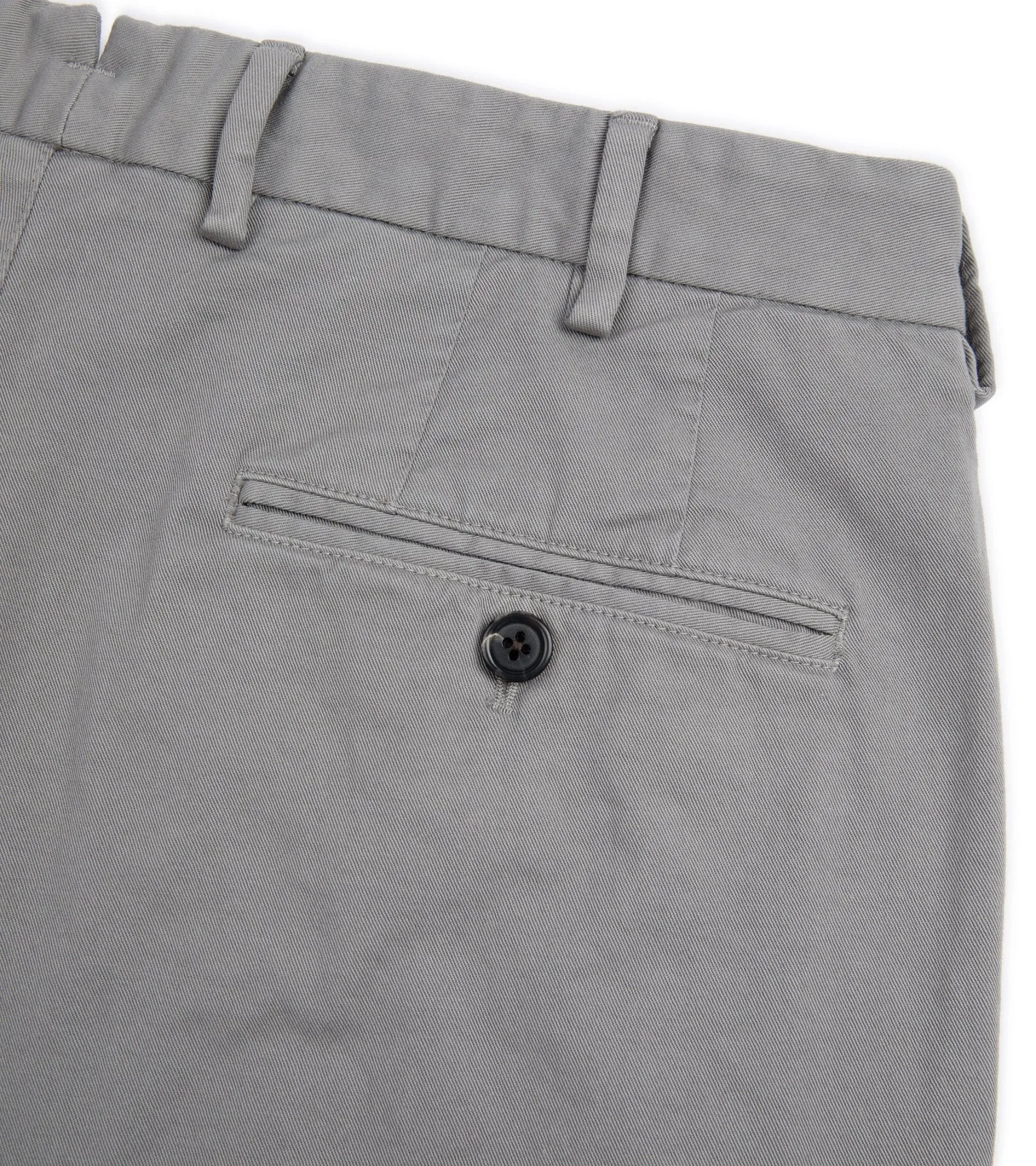 Trunk Welbeck Flat Front Cotton Trousers: Grey