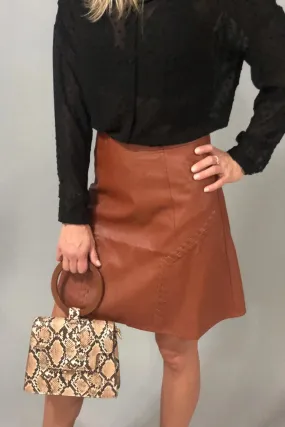 Vegan Leather Skirt