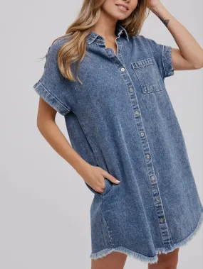 Vintage Denim Shirt Dress