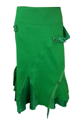 VOUS LES FEMME Green Knee Length Skirt (UK 6)