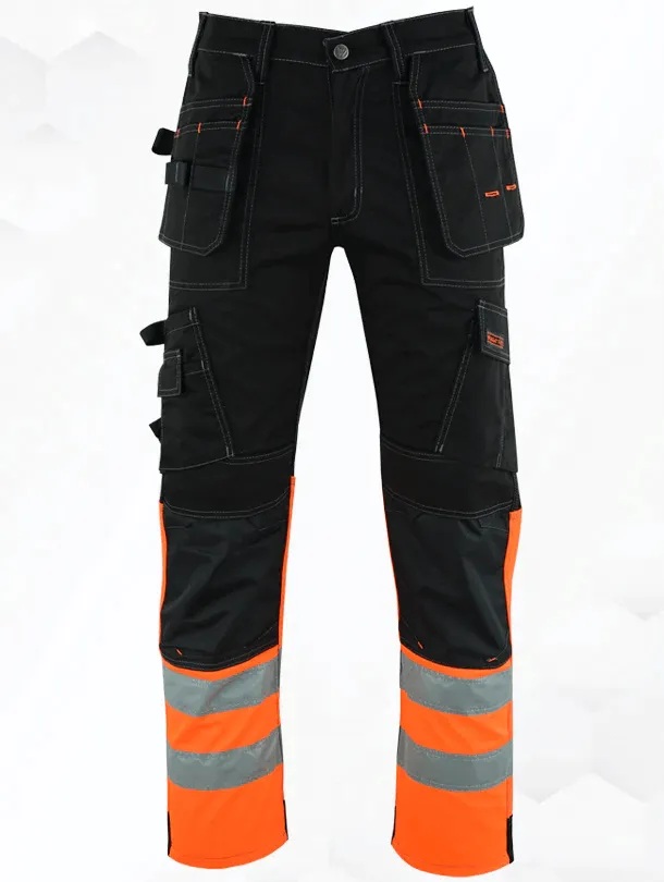 WrightFits Hi-Vis Flash Pro Cargo Heavy Duty Work Trousers