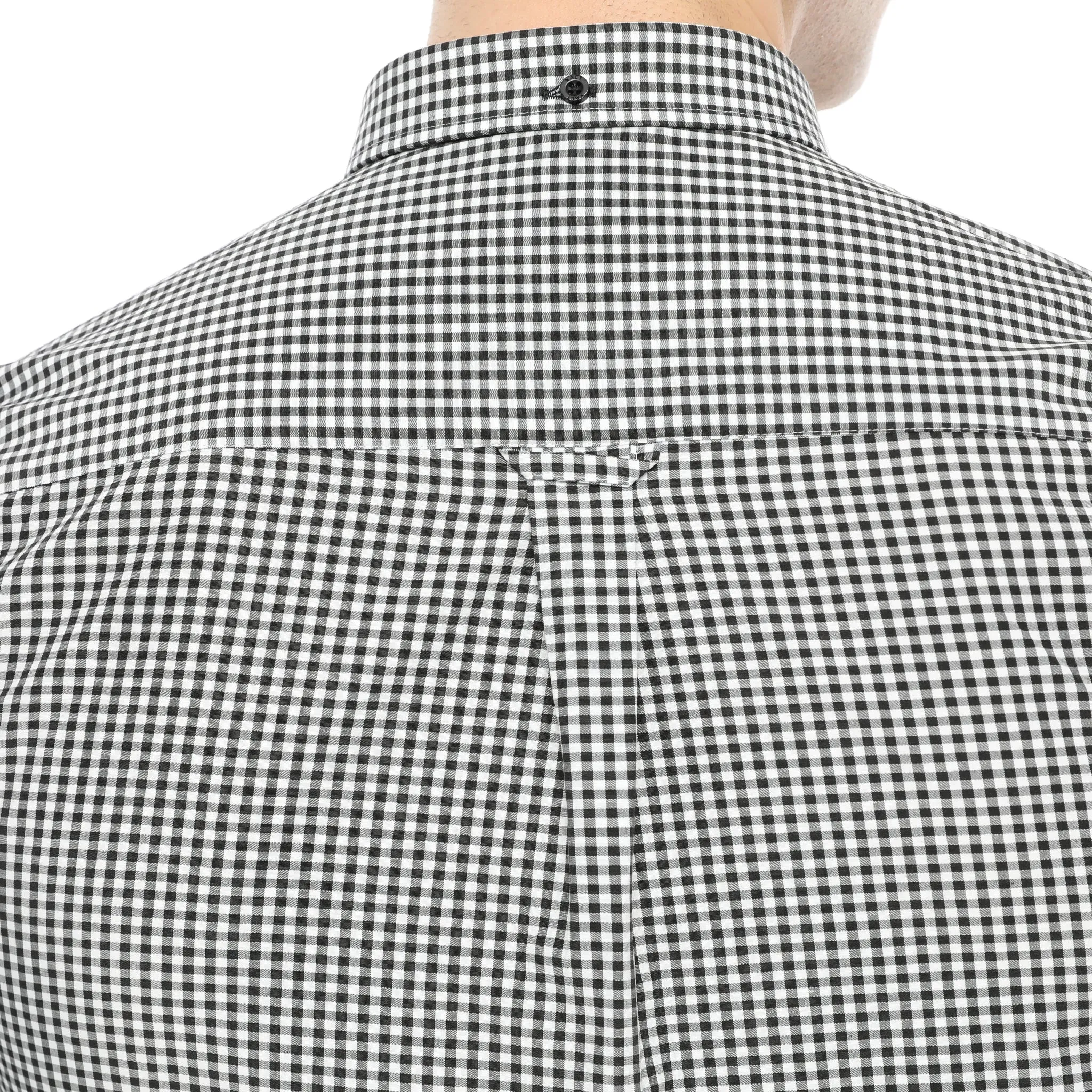 Xact Men's Gingham Check Shirt with Button-Down Collar - Long Sleeved